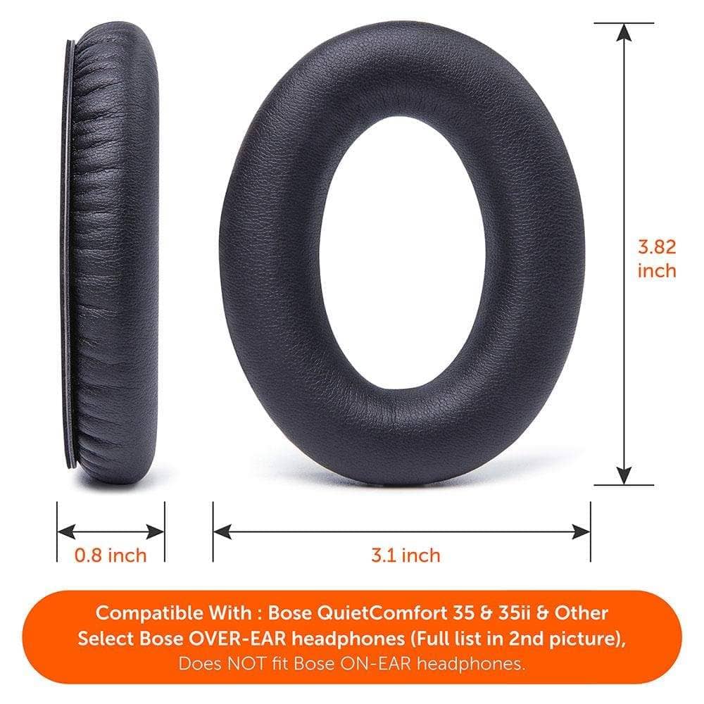 Bose QC35 Replacement Ear Pads Soft PU Leather Memory Foam Wicked Cushions