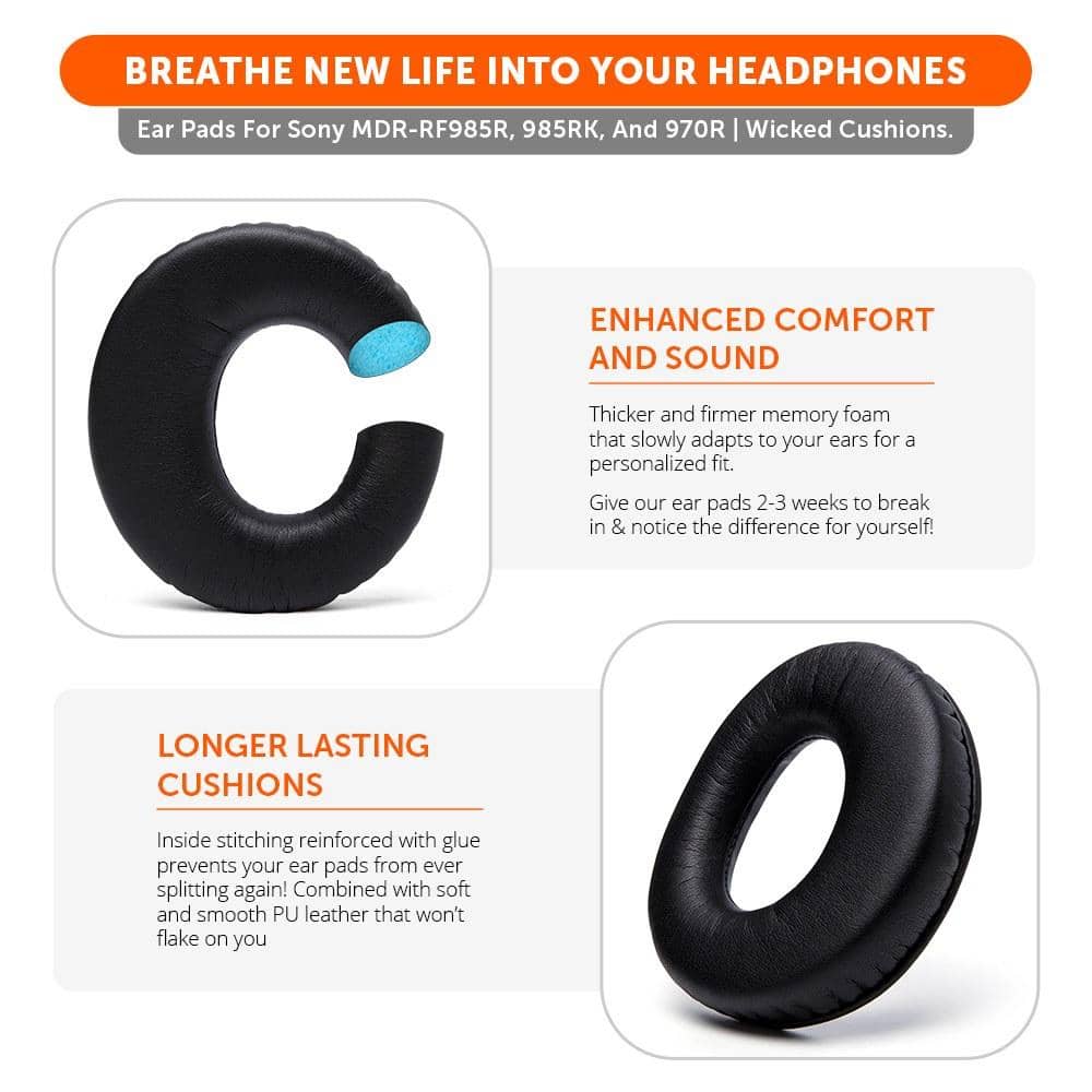 Replacement Memory Foam Earpads for Sony MDR-RF985R Headphones