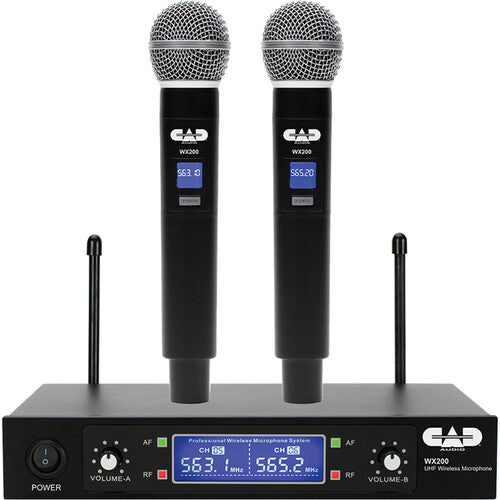 New - CAD Audio WX200 UHF Dual Handheld Wireless Microphone System