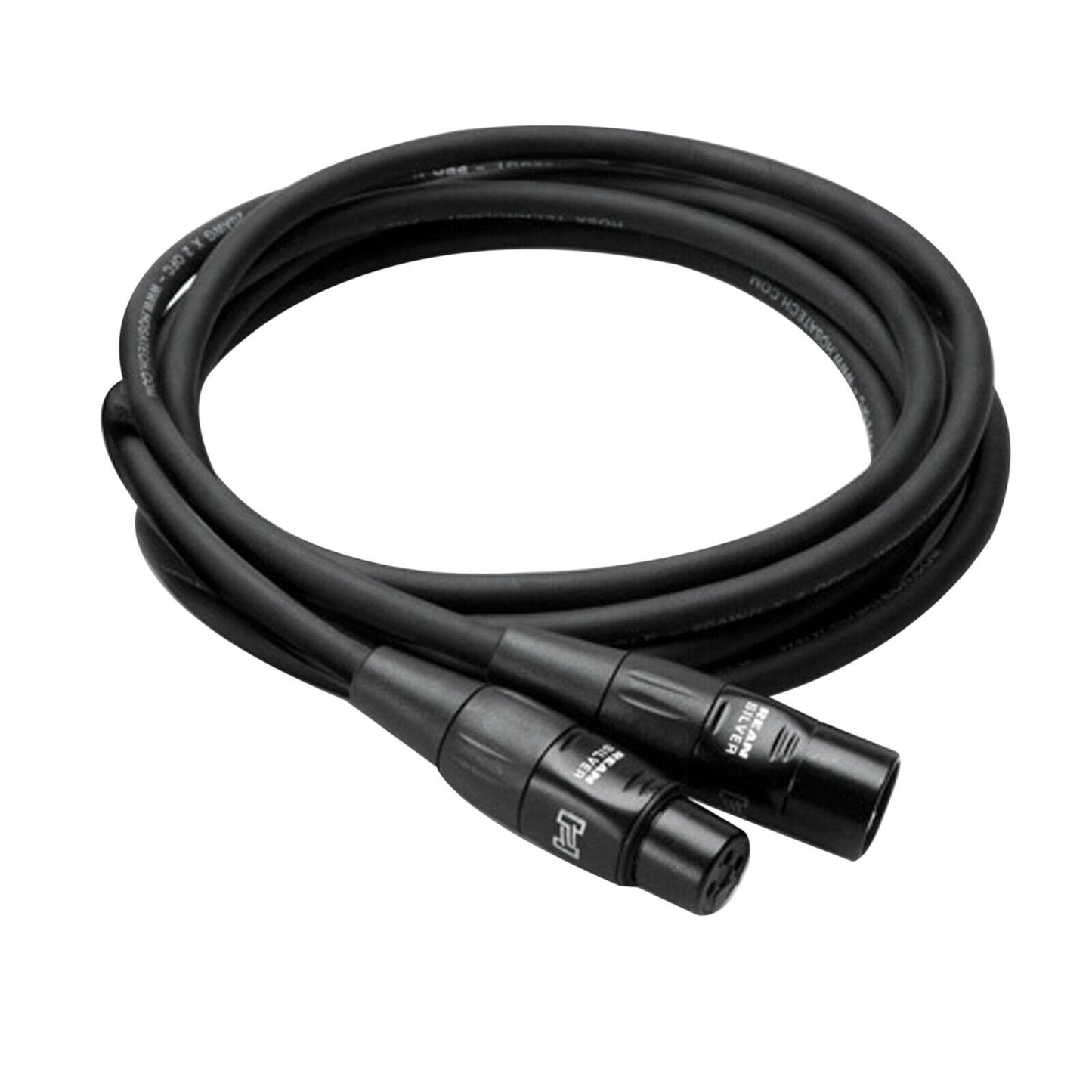 NEW - 2 Pack Hosa Pro Microphone Cable REAN XLR3F to XLR3M, HMIC-025 (25 Feet) Black