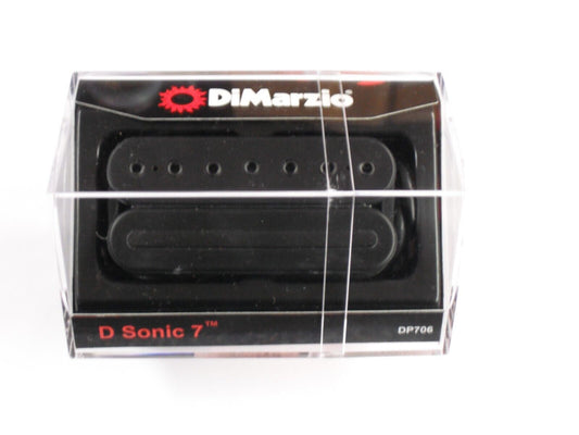 DiMarzio DP706 D Sonic 7 String Bridge Humbucker Pickup with black Poles and Rail - NEW