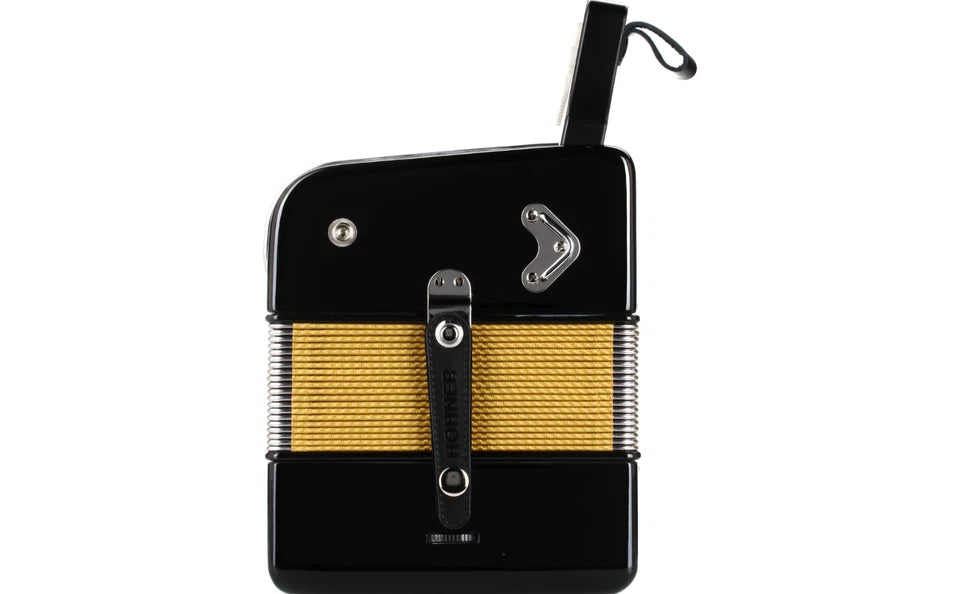 Hohner Corona II Diatonic Accordion Keys of G/C/F Button Accordion Jet Black
