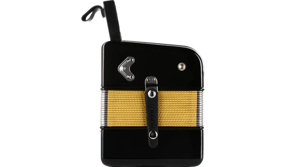 Hohner Corona II Diatonic Accordion Keys of G/C/F Button Accordion Jet Black
