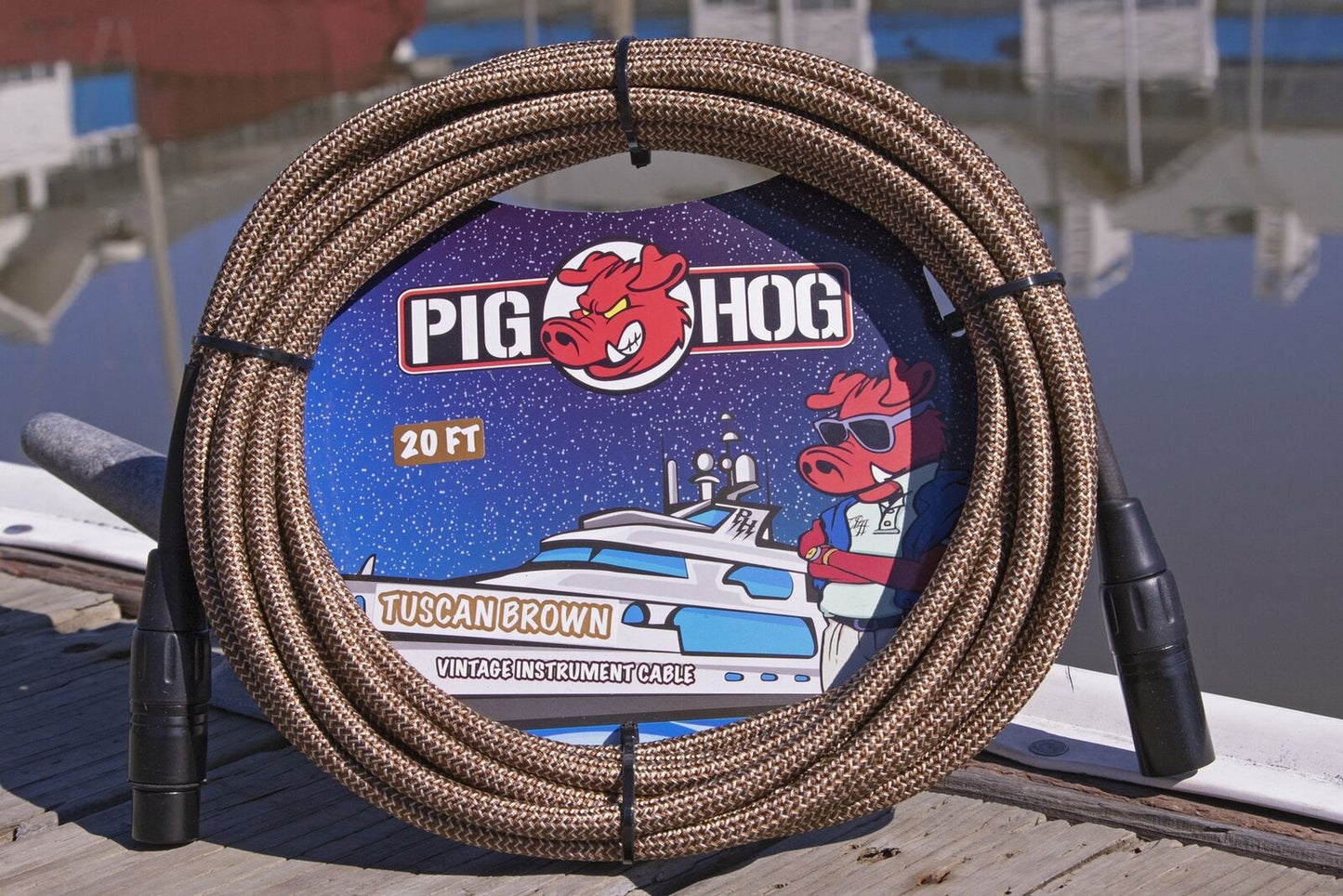 New - PIG HOG PHM20TBR "TUSCAN BROWN" WOVEN MIC CABLE, 20FT XLR