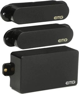 EMG SA/SA/81 Active Guitar Pickup Set for H/S/S Fender Strat/Stratocaster, Black - New