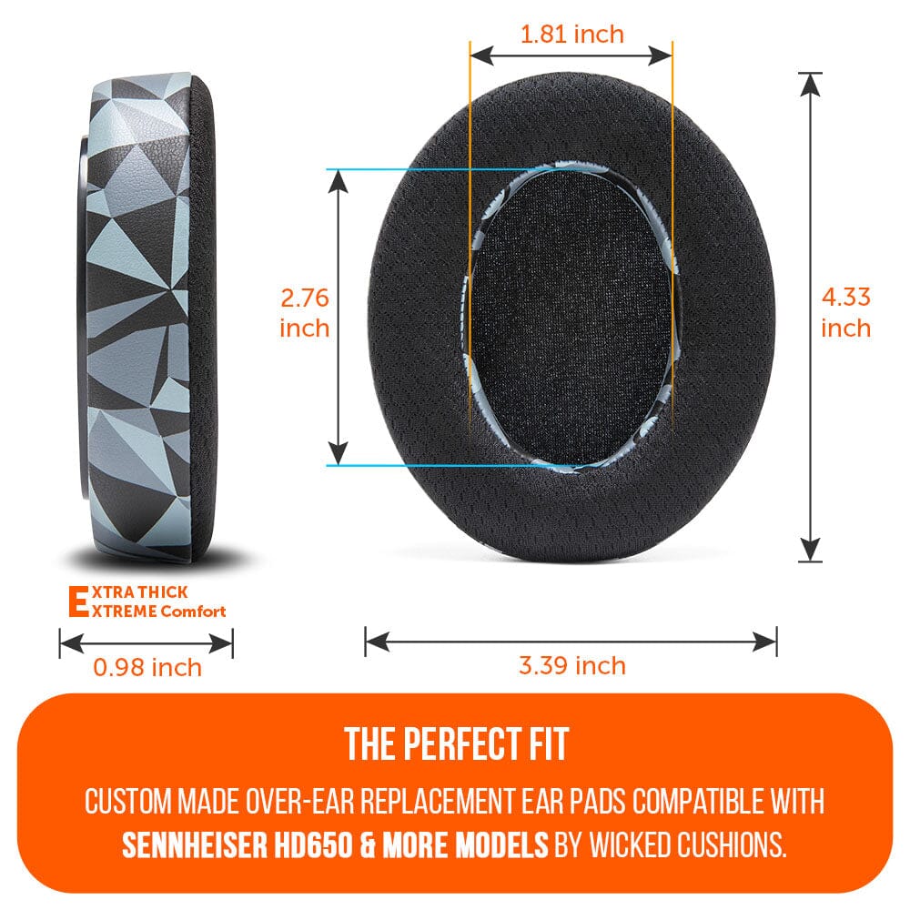 Sennheiser HD6XX & HD600 Cooling Gel Earpads Compatible with HD650 HD660S HD600 HD6XX HD58X HD580 HD565 HD545 HD535 Wicked Cushions