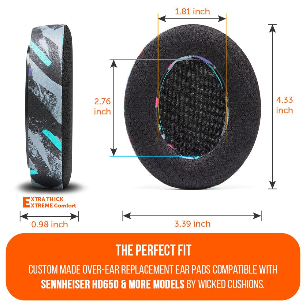 Sennheiser HD6XX & HD600 Cooling Gel Earpads Compatible with HD650 HD660S HD600 HD6XX HD58X HD580 HD565 HD545 HD535 Wicked Cushions