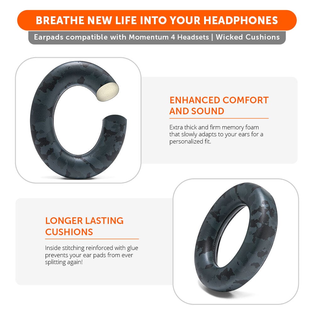 Sennheiser Momentum 4 Replacement Extra Thick Earpads WC PadZ Momentum 4