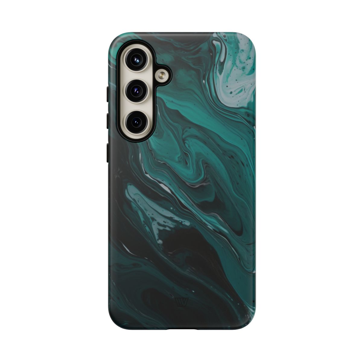 Teal Paint Swirl Tough Phone Case