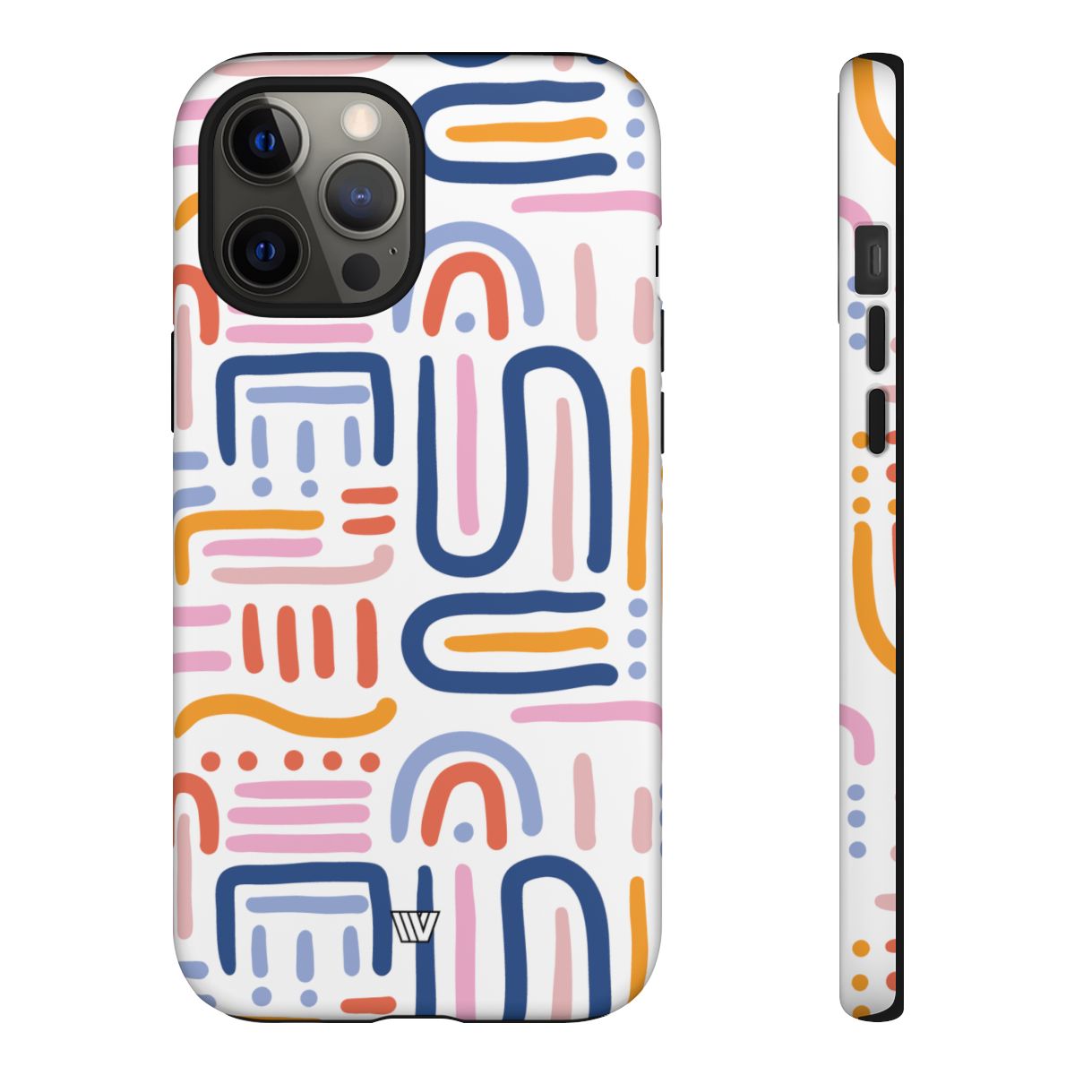 Tough Phone Case Dual-Layer Protection MEMPHIS BOLD LINES