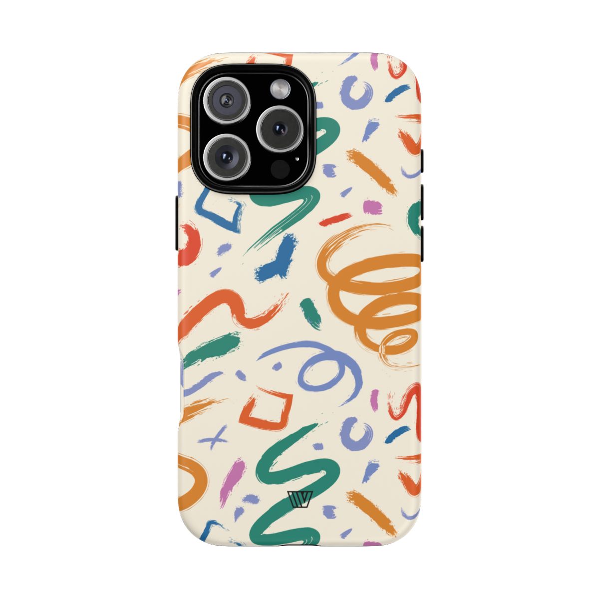 Doodle Brush Strokes Tough Phone Case