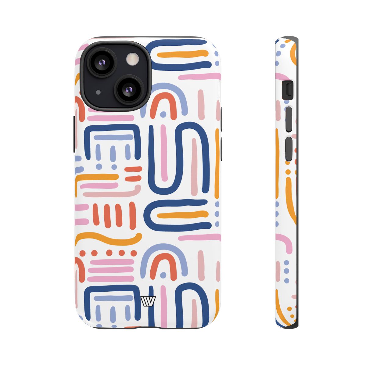 Tough Phone Case Dual-Layer Protection MEMPHIS BOLD LINES
