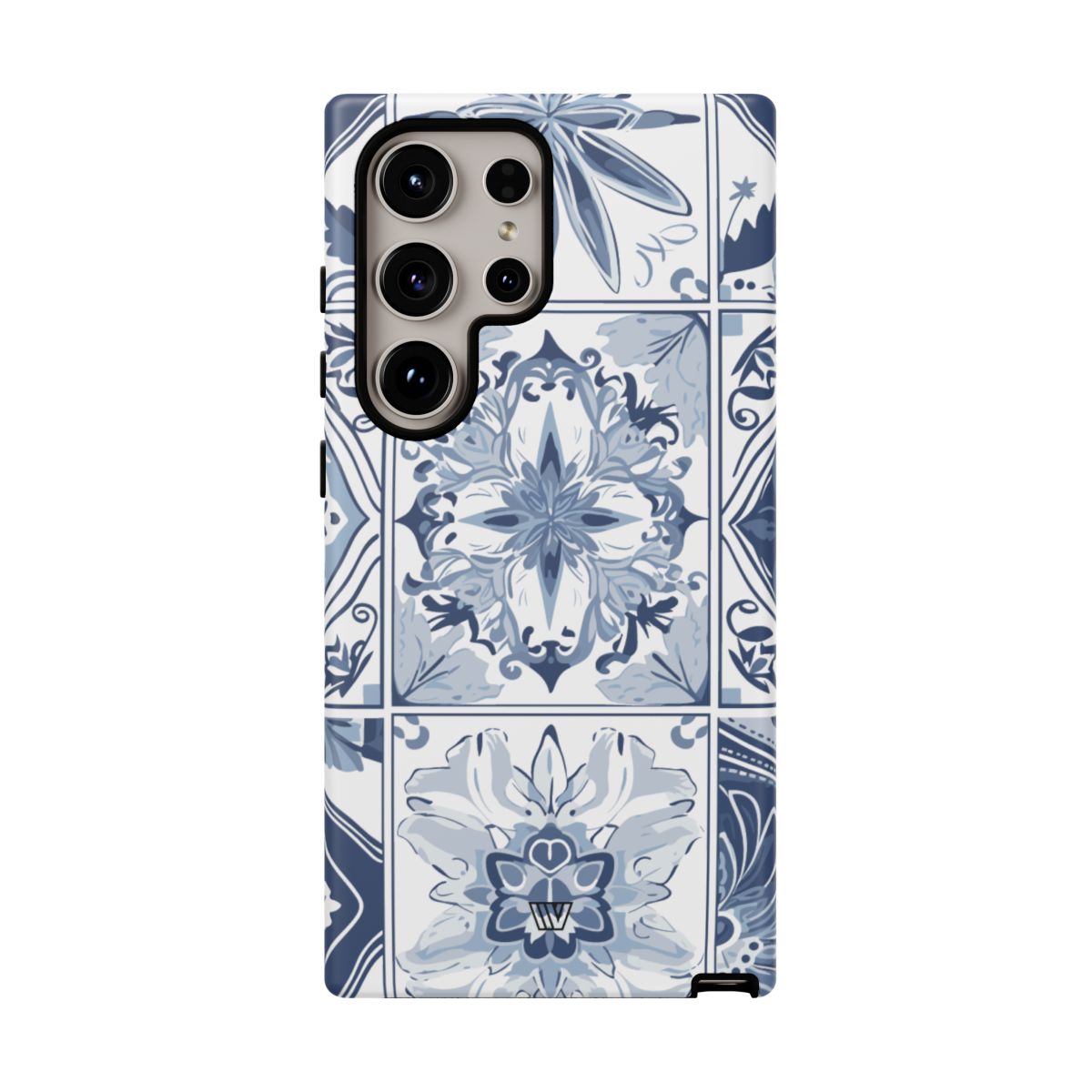 Blue White Tile Tough Impact-Resistant Phone Case