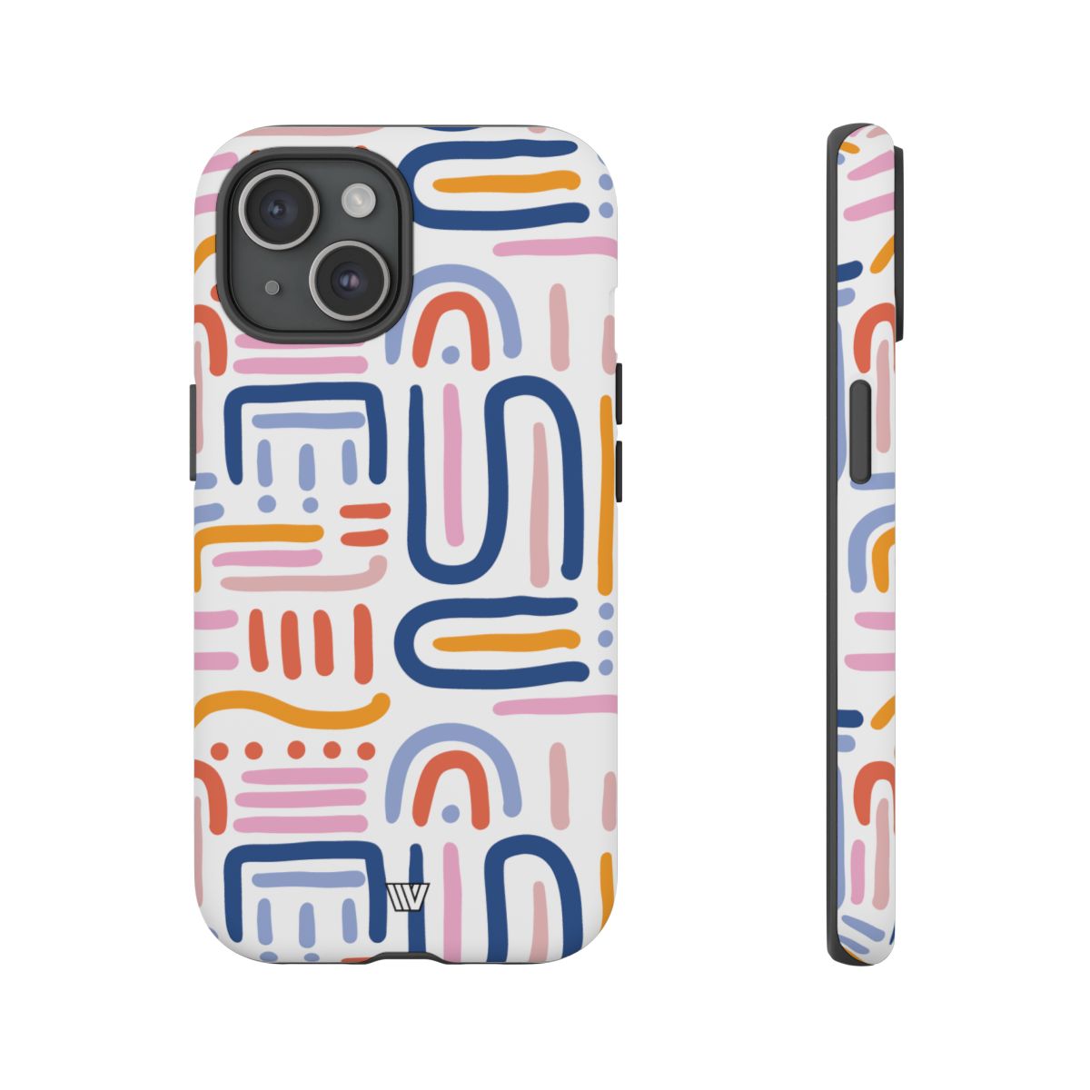 Tough Phone Case Dual-Layer Protection MEMPHIS BOLD LINES