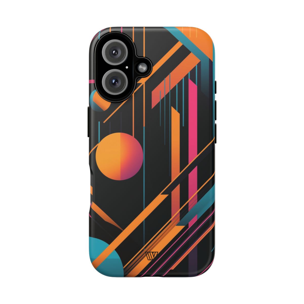Tough Phone Case Dual-Layer Impact Resistant BOLD RETRO LINES