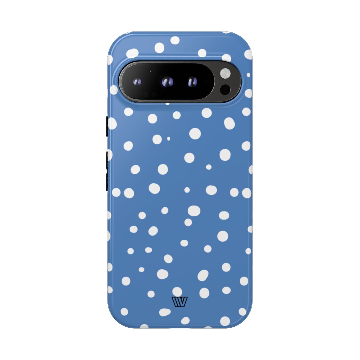 Dusty Blue Dots Tough Phone Case Dual-Layer Protection