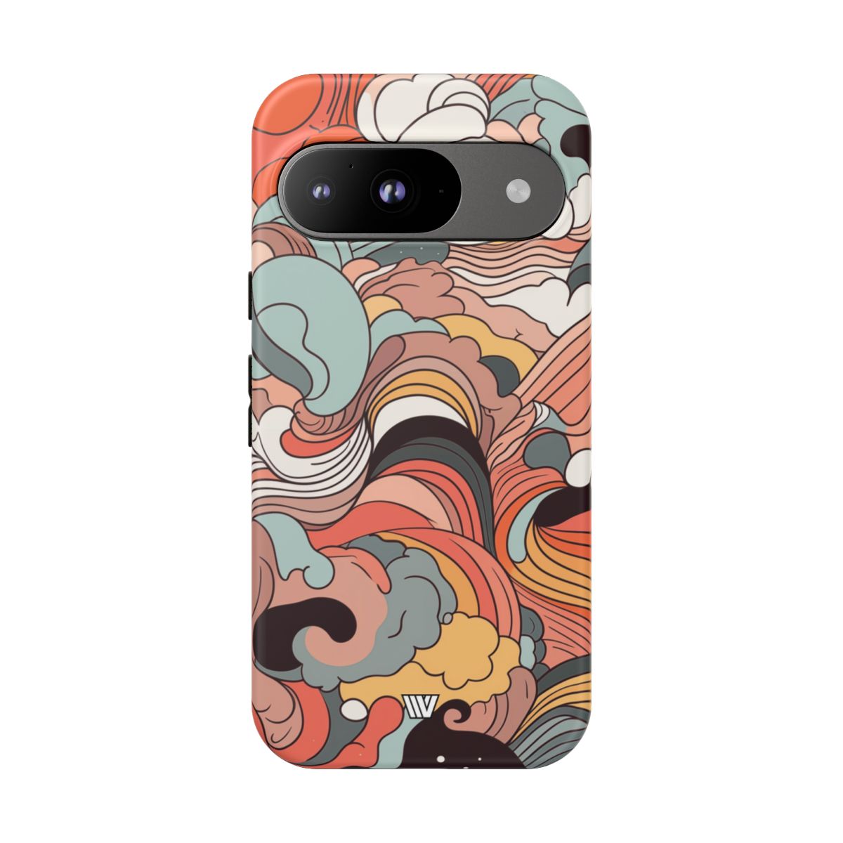 Abstract Doodle Clouds Tough Phone Case