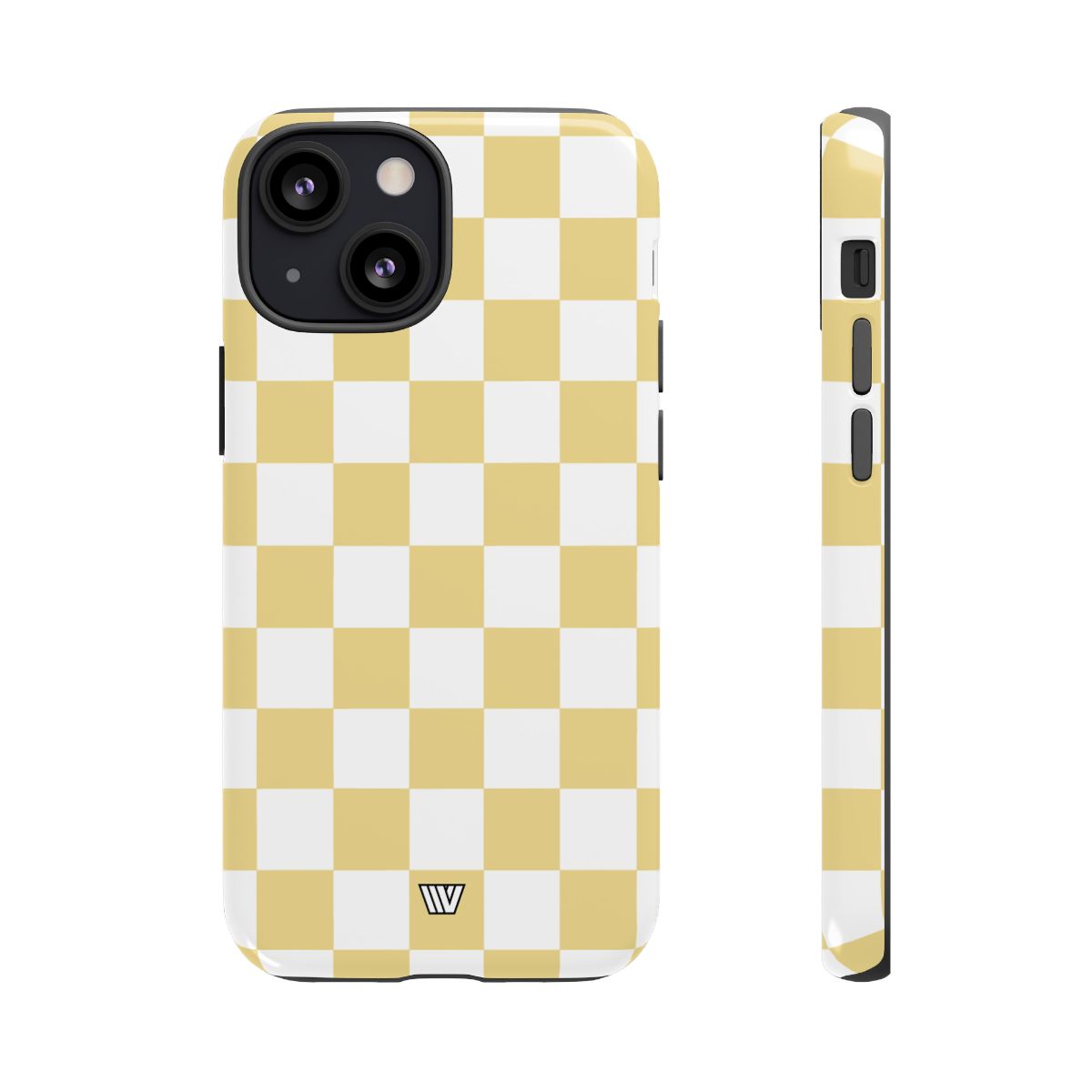 Banana Yellow Checkerboard Tough Phone Case