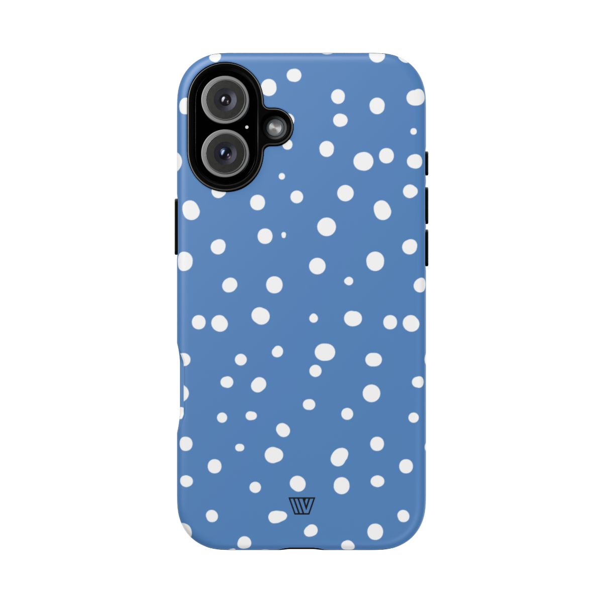 Dusty Blue Dots Tough Phone Case Dual-Layer Protection