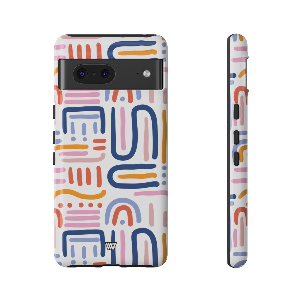 Tough Phone Case Dual-Layer Protection MEMPHIS BOLD LINES