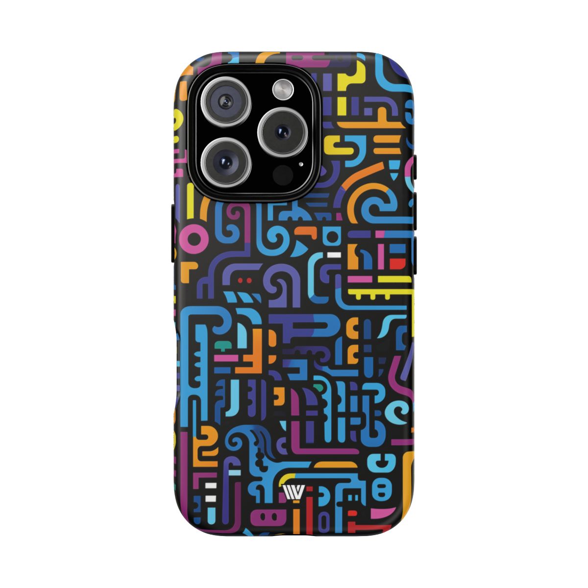 Tough Phone Case Dual-Layer Impact Resistant NEON GLYPHS