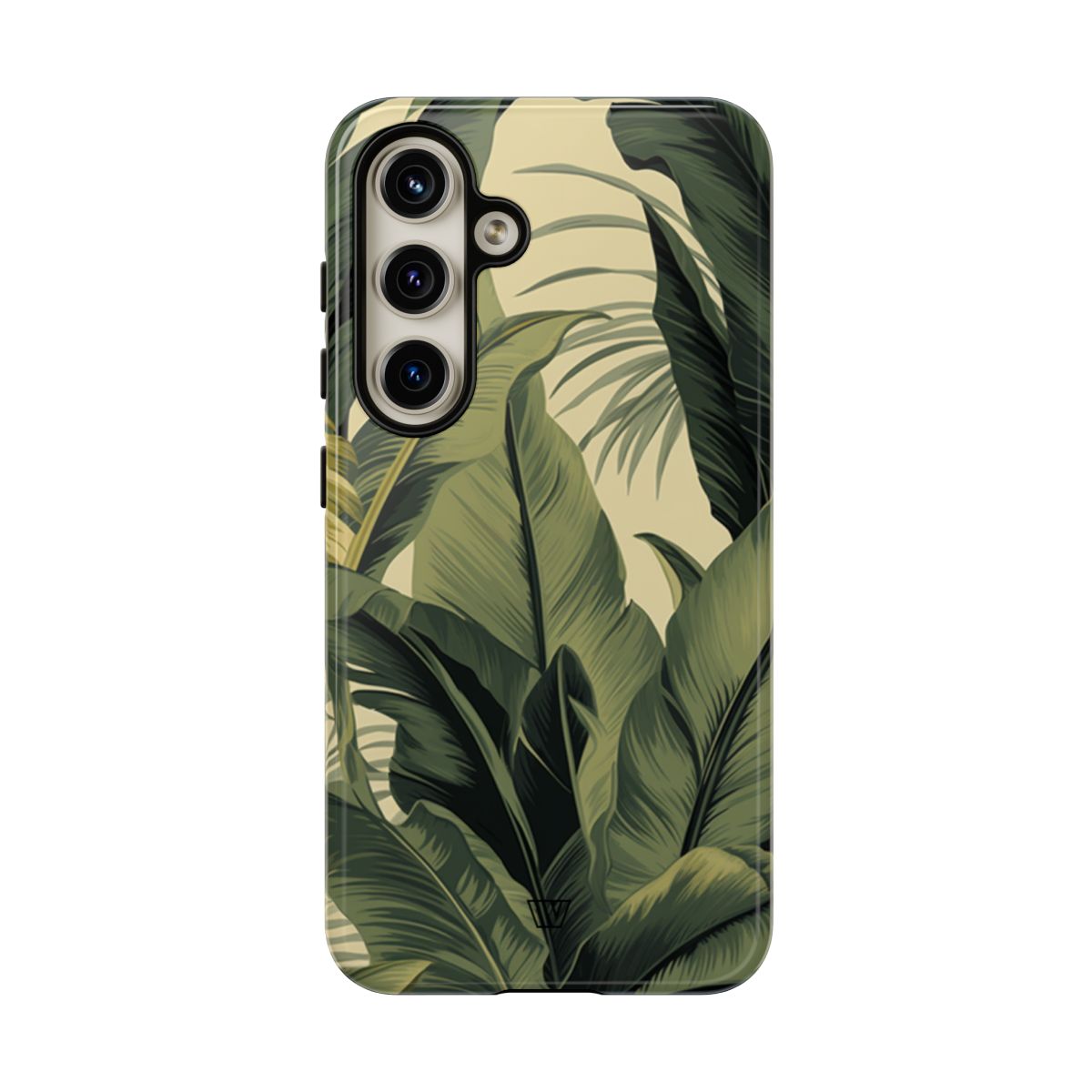 Tropical Leaves Tough Phone Case Dual-Layer Protection