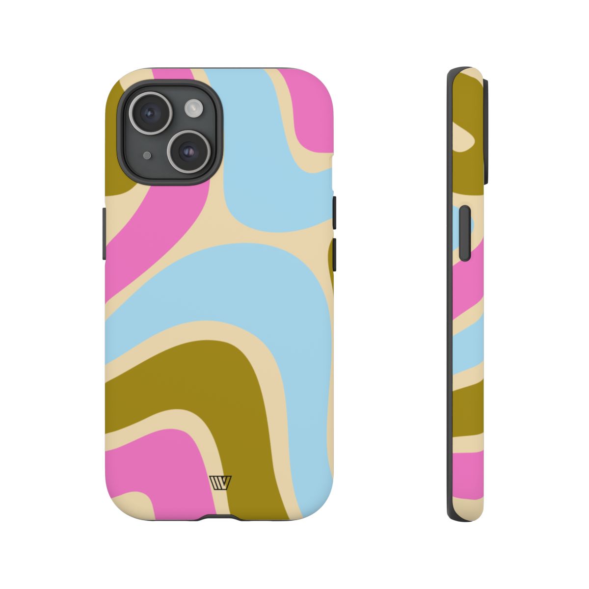 Tough Phone Case Large Groovy Waves Polycarbonate Shell