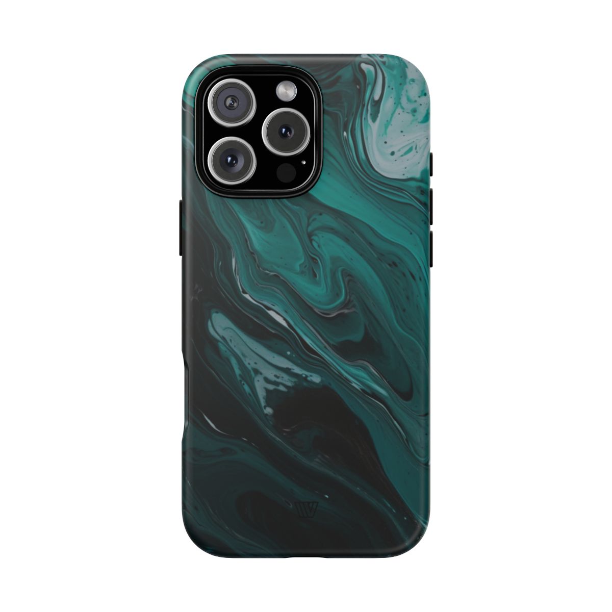Teal Paint Swirl Tough Phone Case