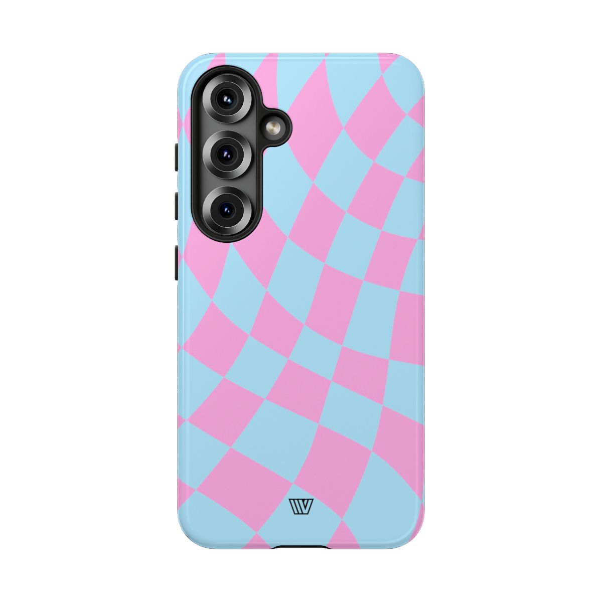 Blue Pink Curvy Checkerboard Tough Phone Case Trovvve