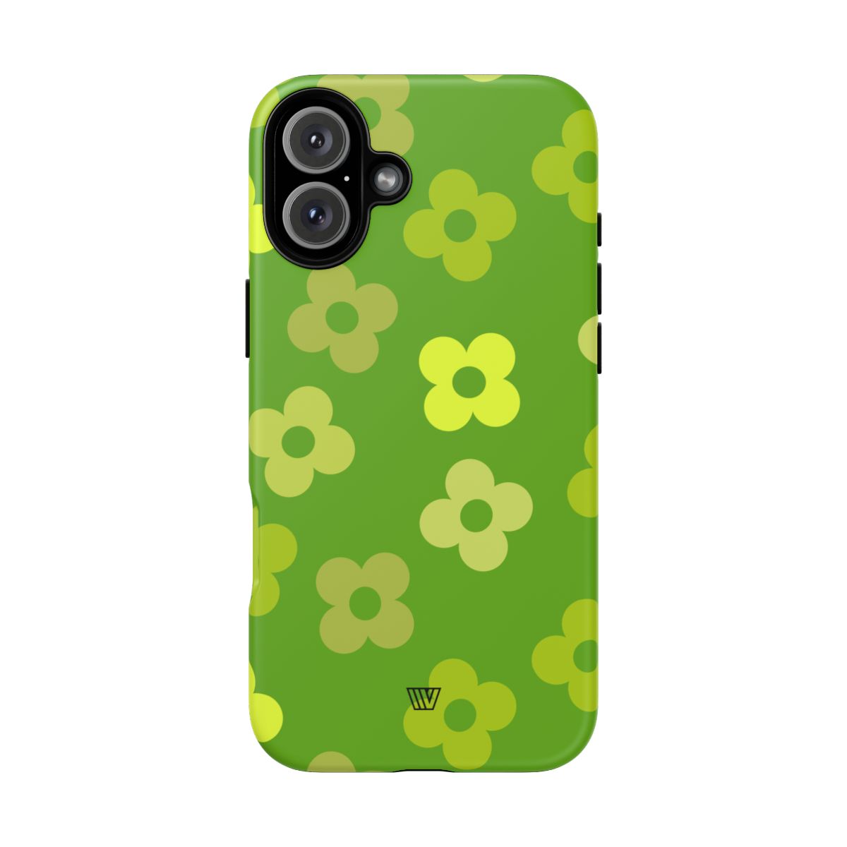 Green Retro Flowers Tough Phone Case