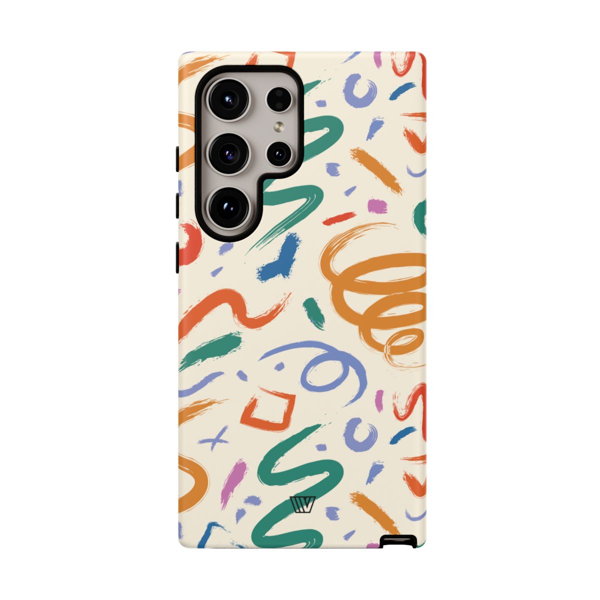 Doodle Brush Strokes Tough Phone Case