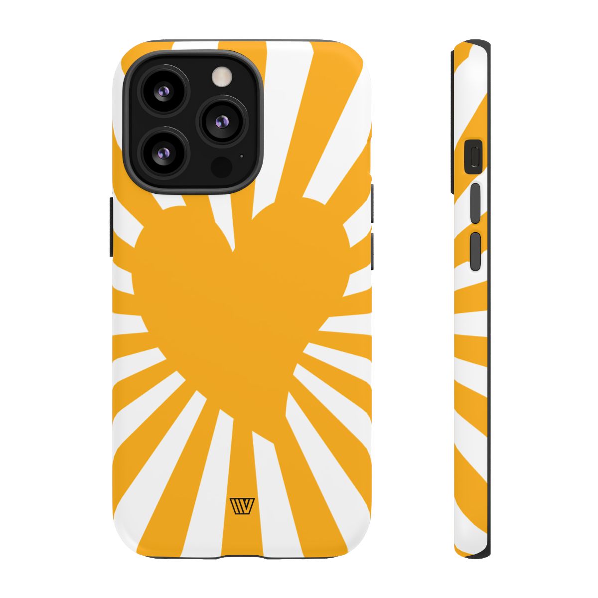 Heart Sun Rays Tough Phone Case with Impact Resistance