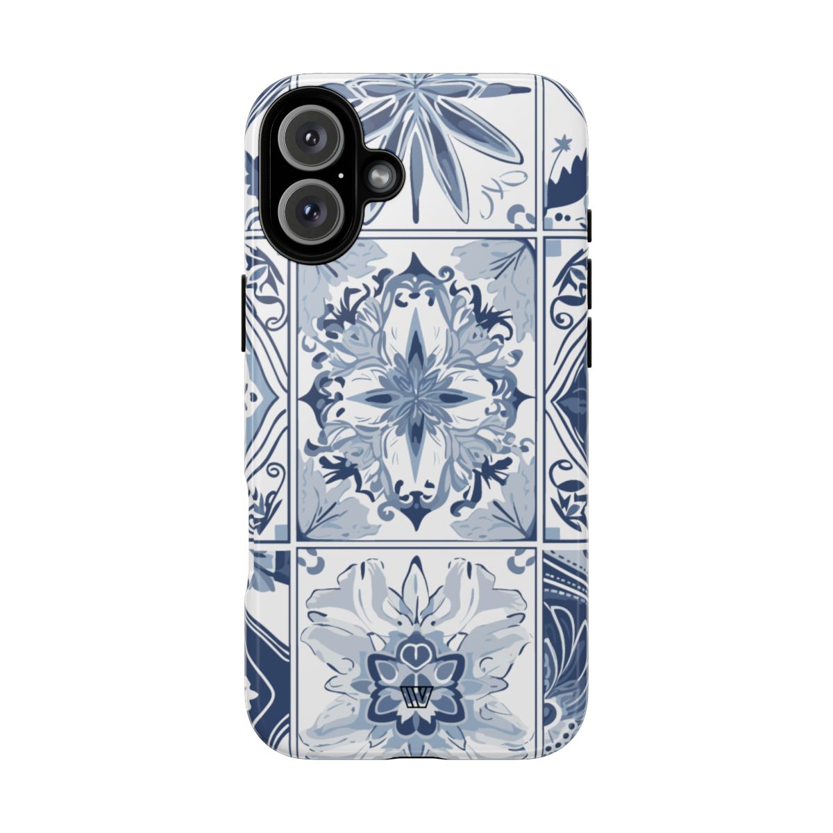 Blue White Tile Tough Impact-Resistant Phone Case