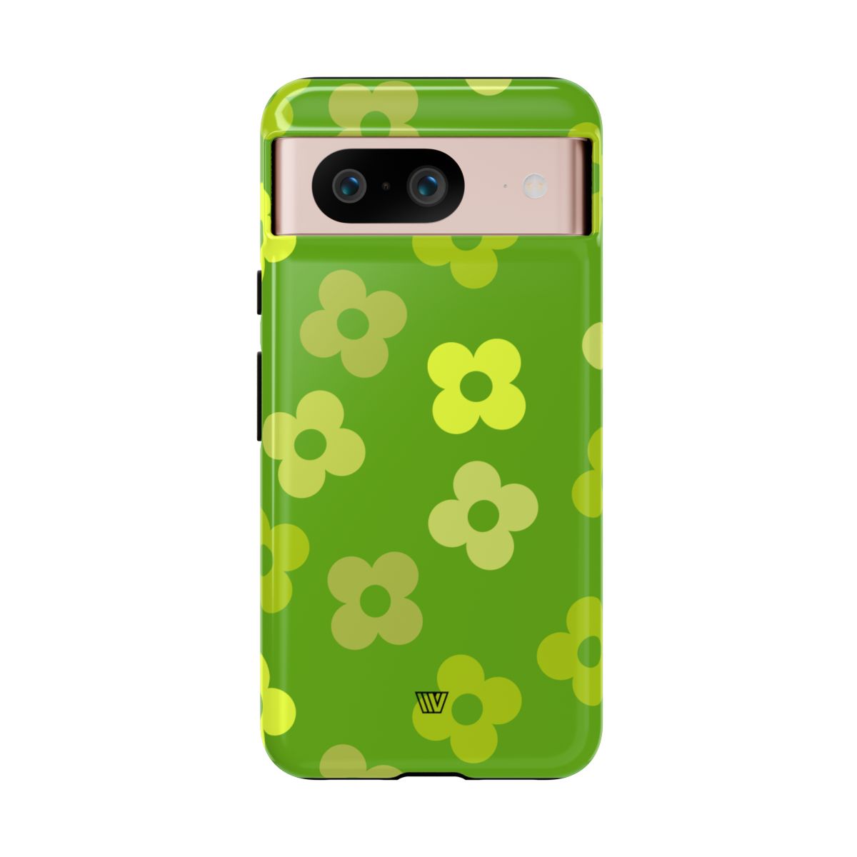 Green Retro Flowers Tough Phone Case