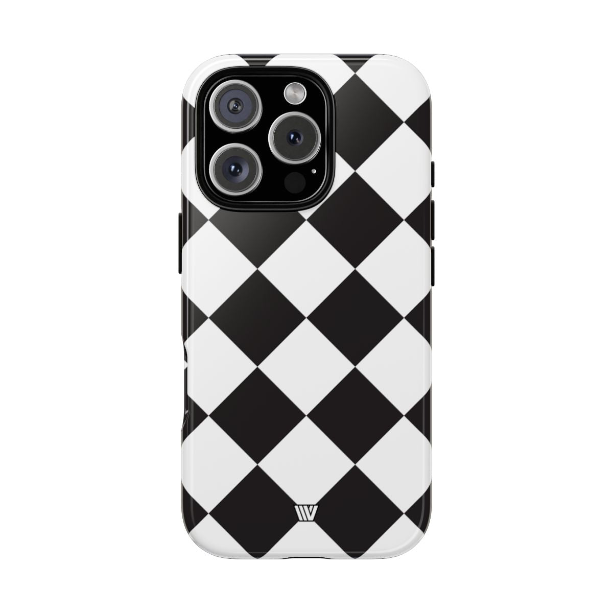 Black & White Diamond Tough Phone Case Dual-layer Protection