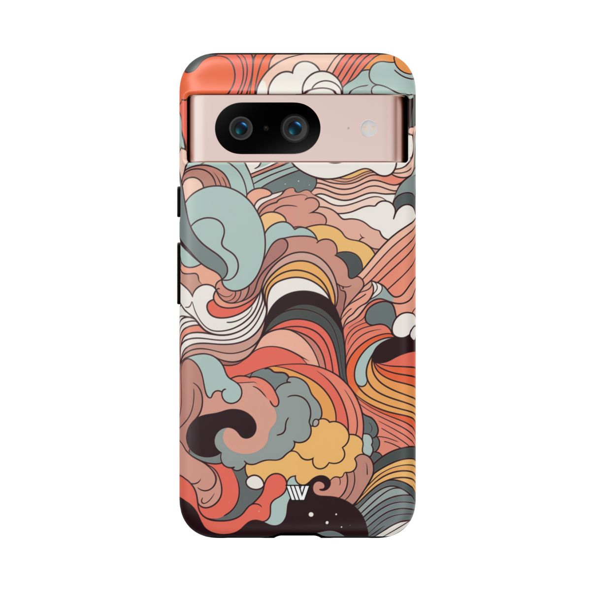 Abstract Doodle Clouds Tough Phone Case