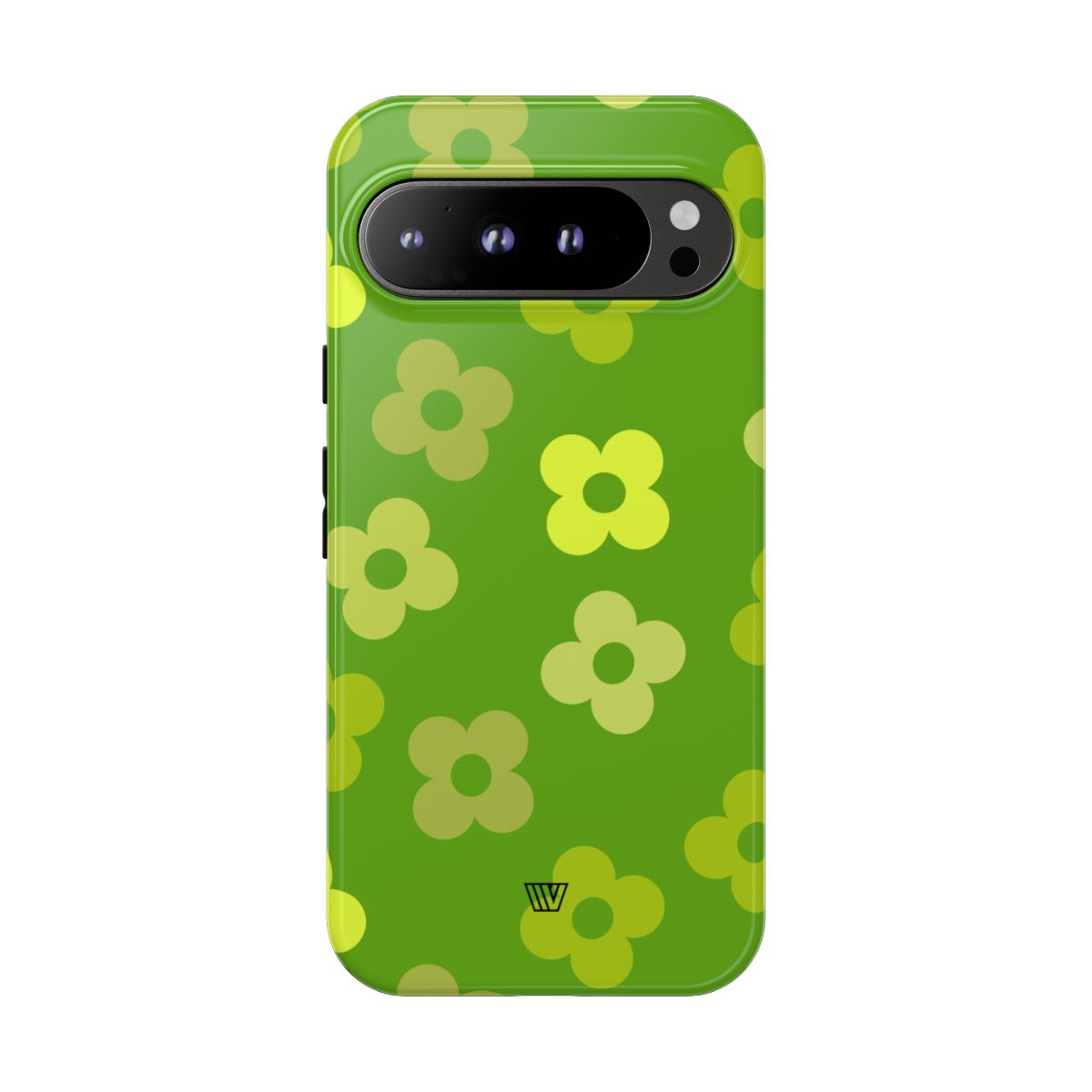 Green Retro Flowers Tough Phone Case