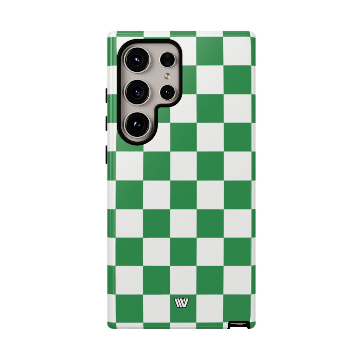 Green White Checkerboard Tough Phone Case