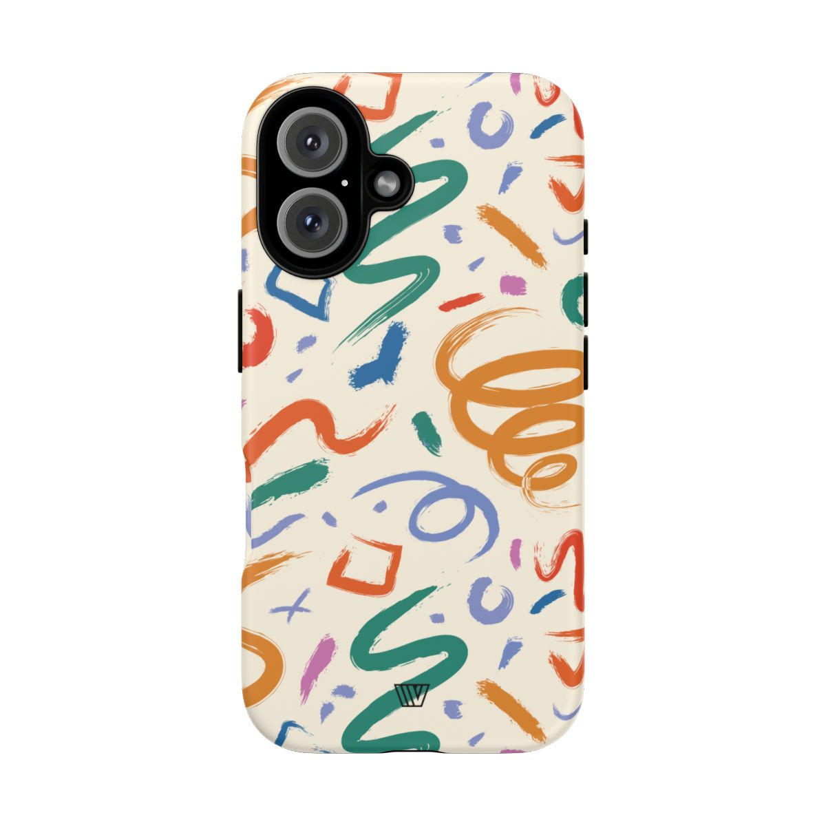 Doodle Brush Strokes Tough Phone Case