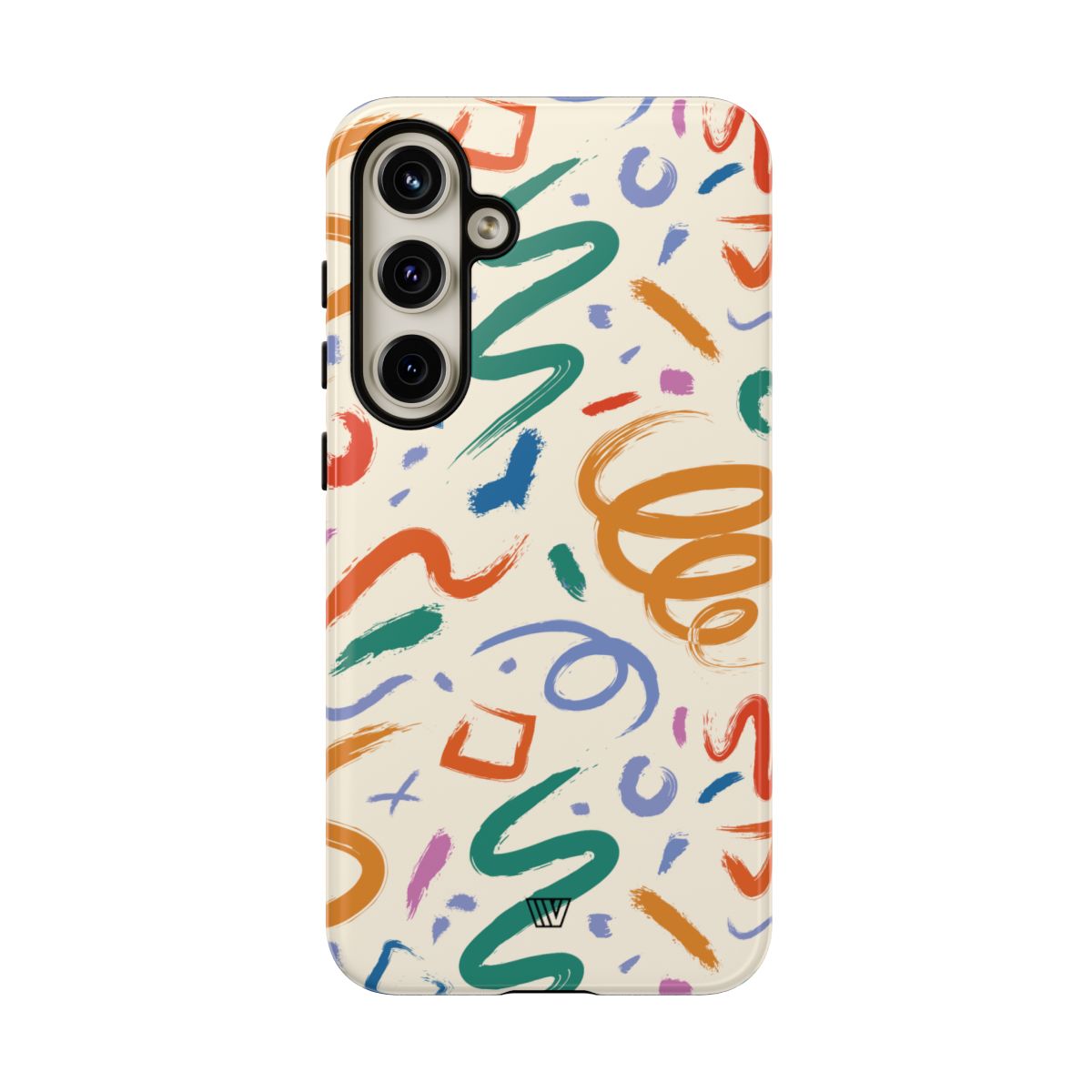 Doodle Brush Strokes Tough Phone Case
