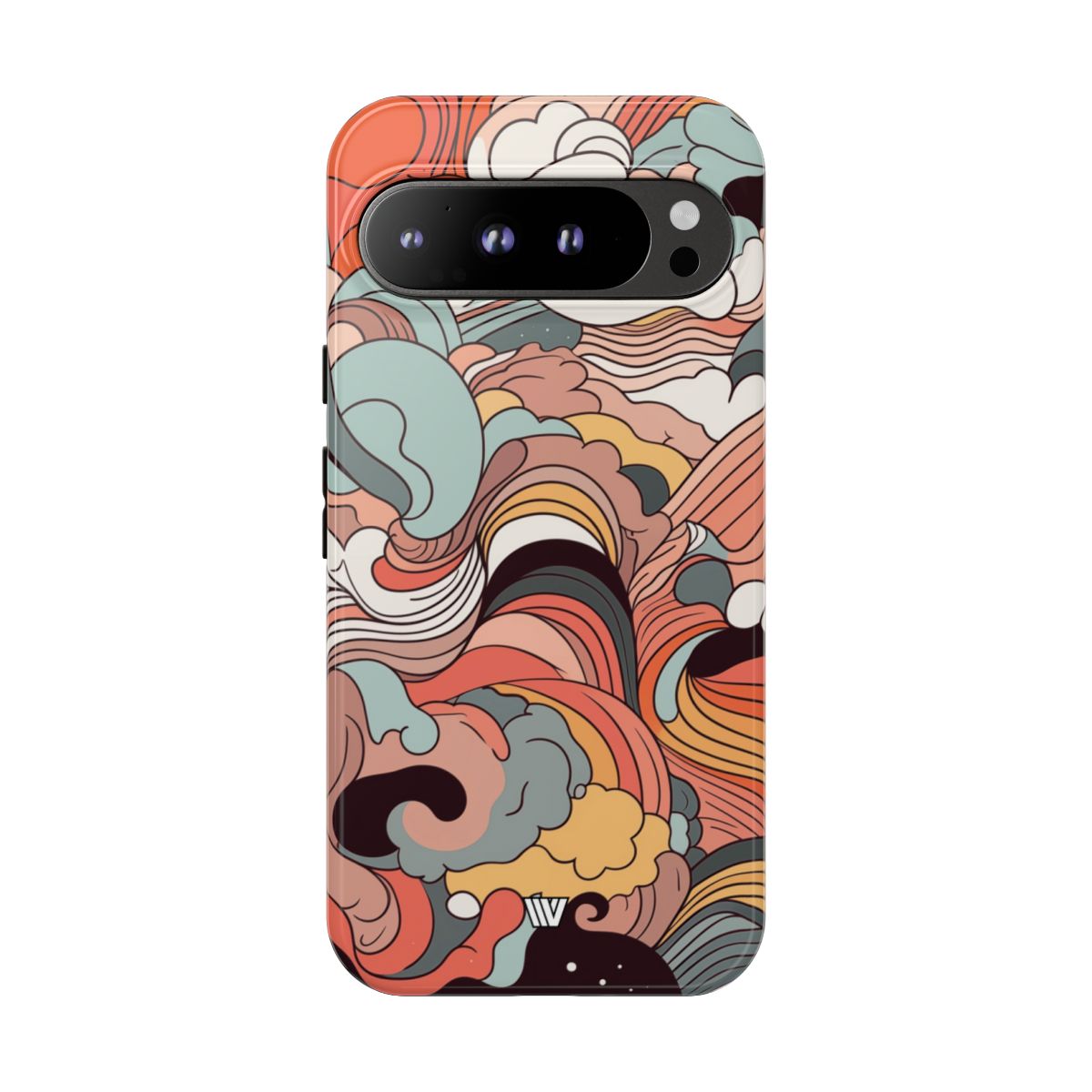 Abstract Doodle Clouds Tough Phone Case