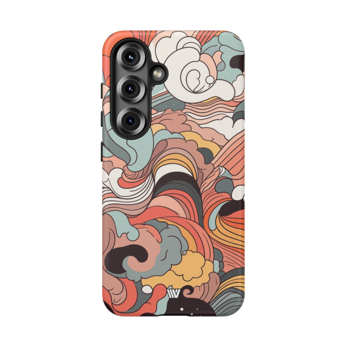 Abstract Doodle Clouds Tough Phone Case