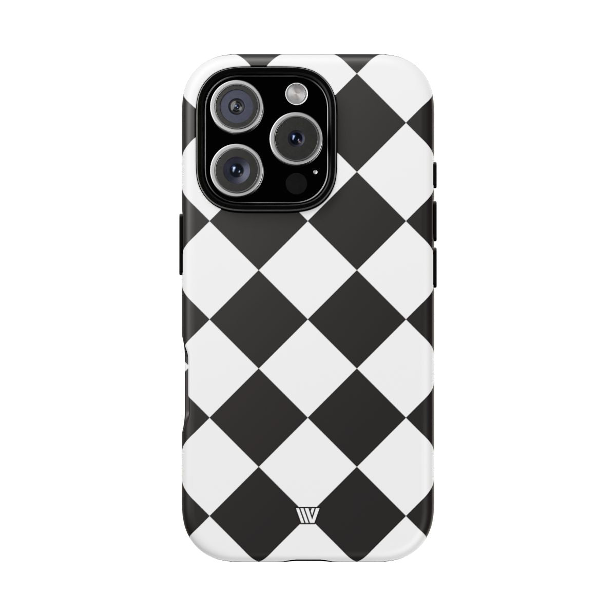 Black & White Diamond Tough Phone Case Dual-layer Protection