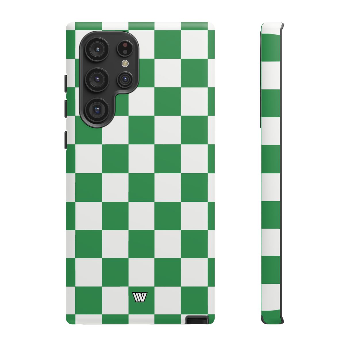 Green White Checkerboard Tough Phone Case
