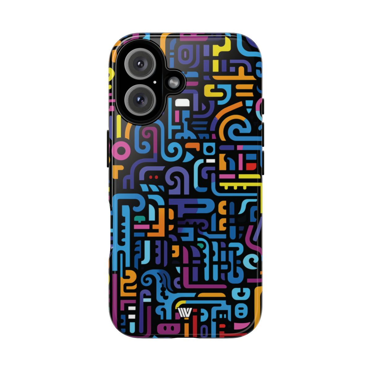 Tough Phone Case Dual-Layer Impact Resistant NEON GLYPHS