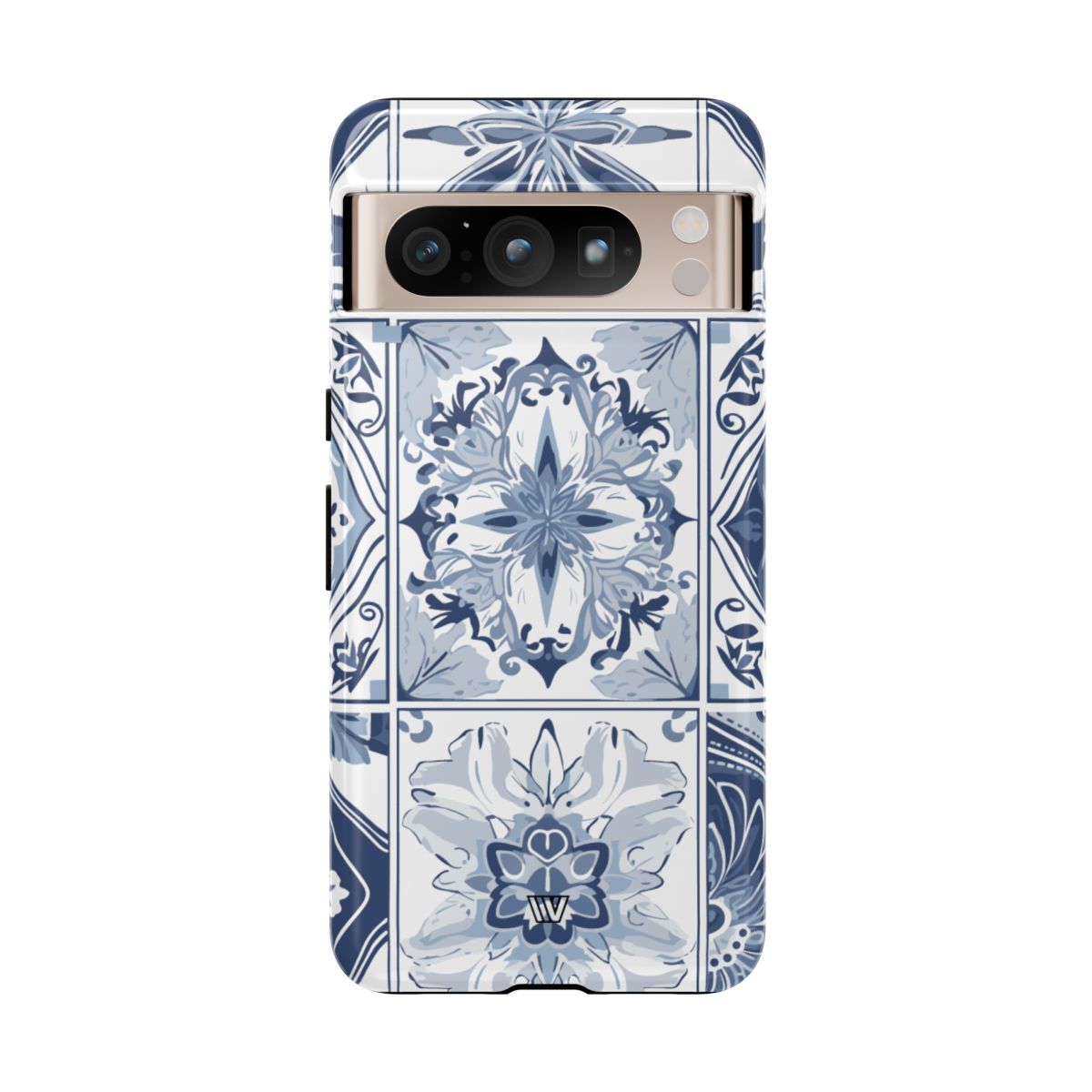 Blue White Tile Tough Impact-Resistant Phone Case