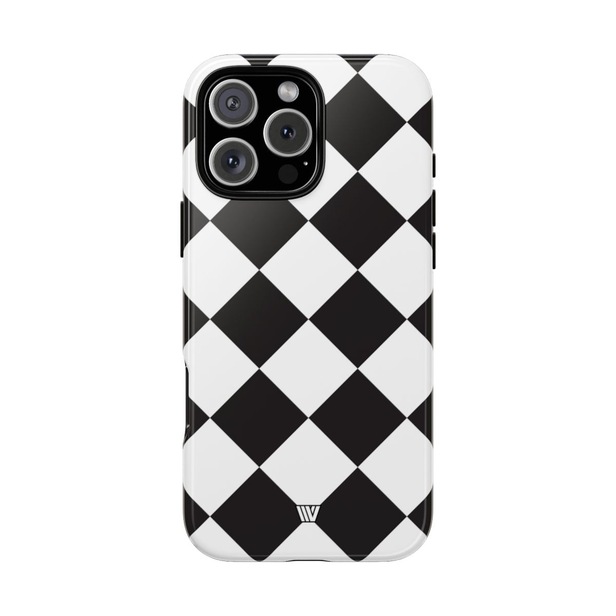 Black & White Diamond Tough Phone Case Dual-layer Protection