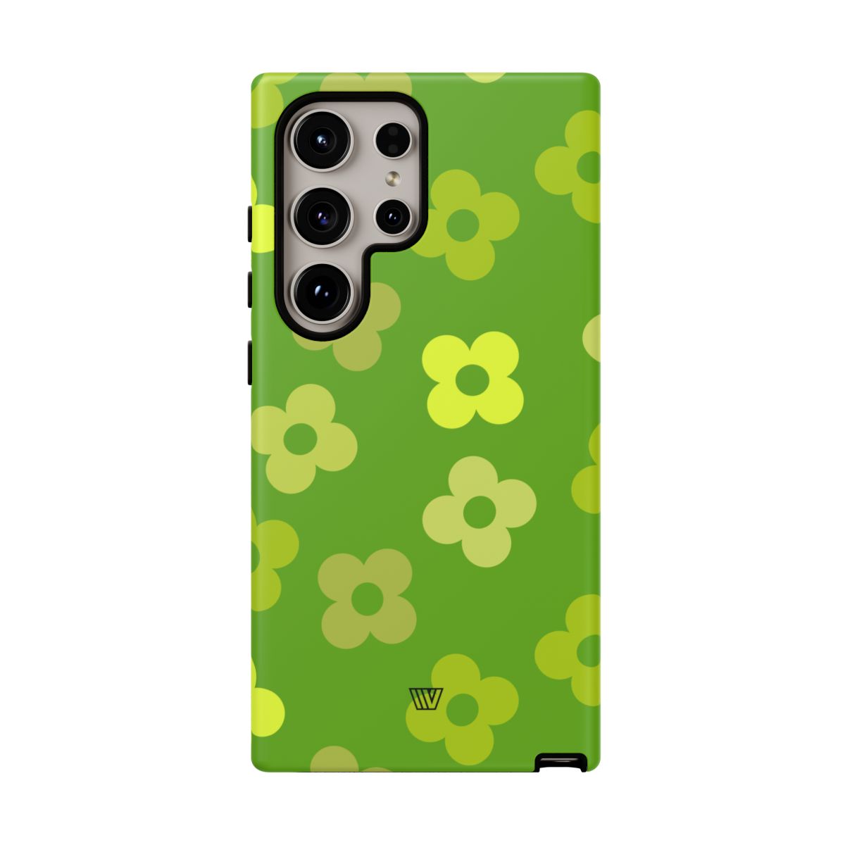 Green Retro Flowers Tough Phone Case