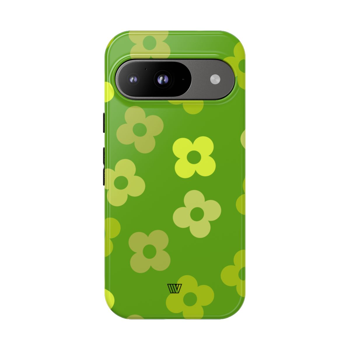 Green Retro Flowers Tough Phone Case