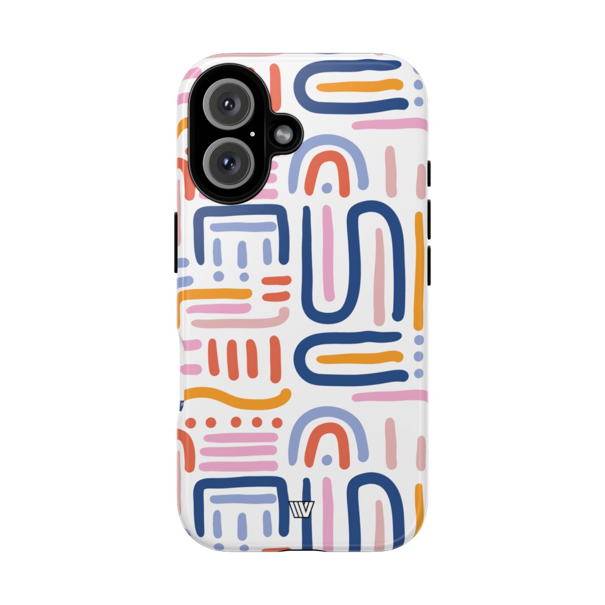 Tough Phone Case Dual-Layer Protection MEMPHIS BOLD LINES